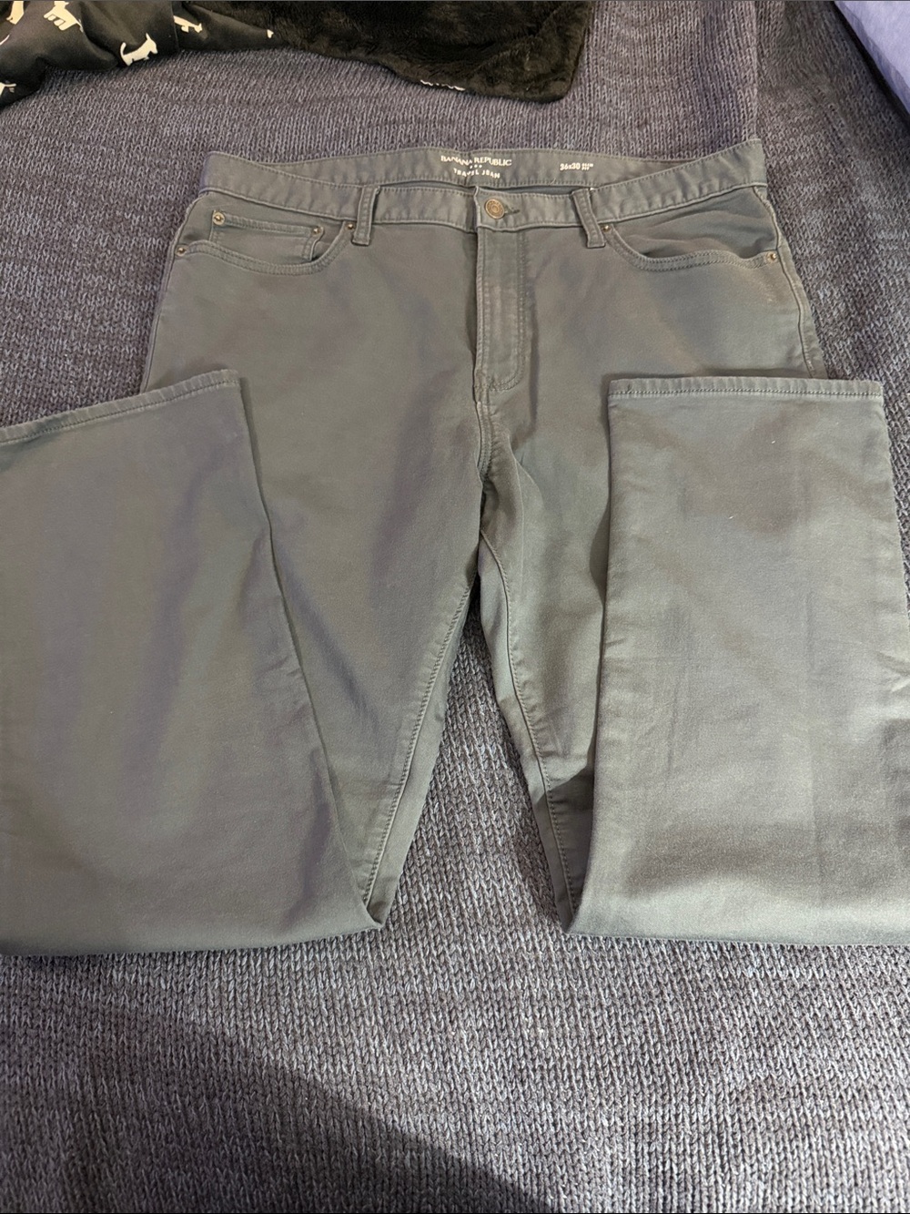 Banana Republic Travel Jean — Slim Fit in Blue/Gray 36x30